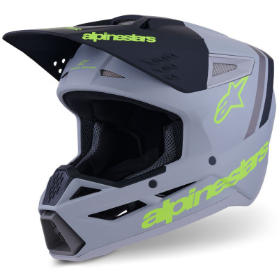 helma Alpinestars S-M3 Radium 2026 grey mat/yellow fluo/black