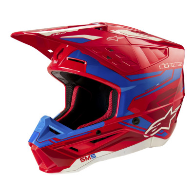 helma Alpinestars S-M5 Action 2 2025 red fluo/blue