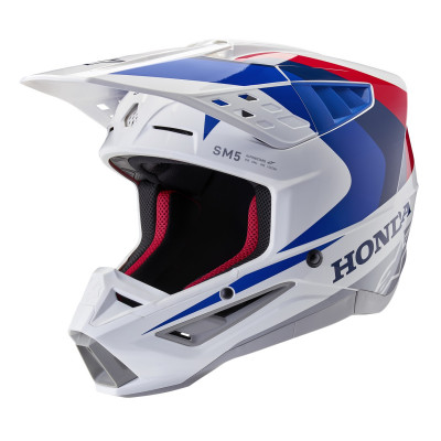 helma Alpinestars S-M5 Honda white/blue/red