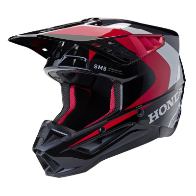 helma Alpinestars S-M5 Honda black/red/grey