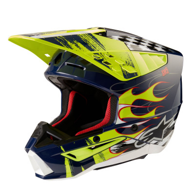 helma Alpinestars S-M5 Rash 2025 dark blue/yellow fluo