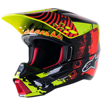 helma Alpinestars S-M5 Solar Flare yellow fluo/red fluo/black