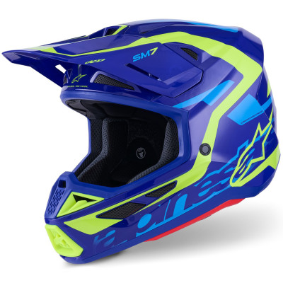 helma Alpinestars SM7 Deed 2026 blue/yellow fluo