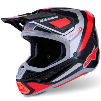 helma Alpinestars SM7 Rise 2026 black/silver/red fluo