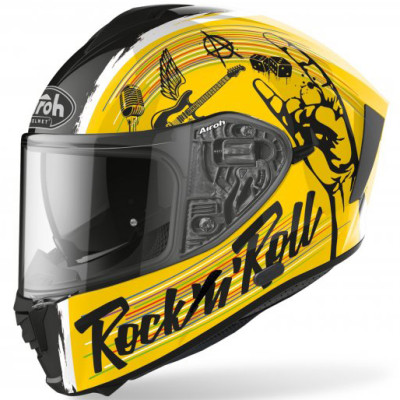 helma Airoh Spark Rocken'n'roll" black/yellow