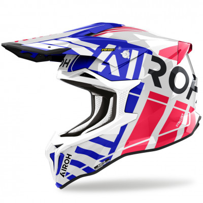 helma Airoh strycker Brave 2025 shiny blue/red