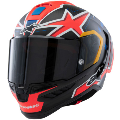 helma Alpinestars Supertech R10 limited edition Jack Miller matný carbon/red/blue/yellow/white