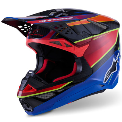 helma Alpinestars Supertech S-M10 ERA  2026 blue/red/yellow fluo