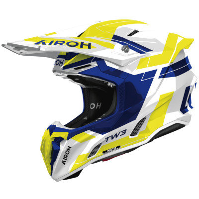 helma Airoh Twist 3 Dynasty 2026 blue/yellow fluo shiny