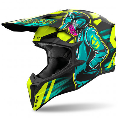 helma Airoh Wraaap Cyber 2025 matte yellow