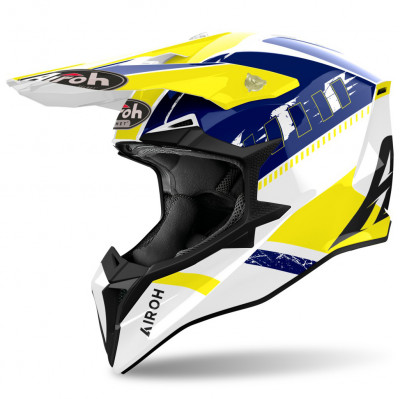 helma Airoh Wraaap Feel 2025 shiny yellow/blue