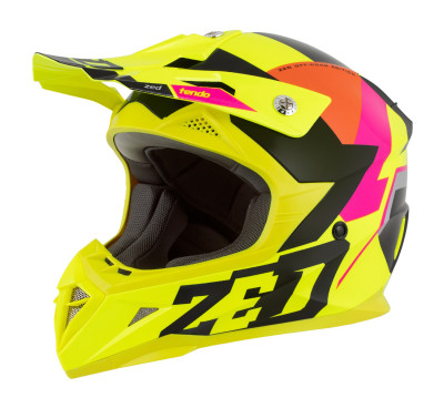 dětská helma Zed X1.9D Tendo 2025 yellow fluo/pink/orange/black