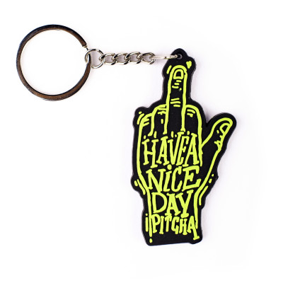 přívěsek Pitcha NICE DAY keychain black/fluo