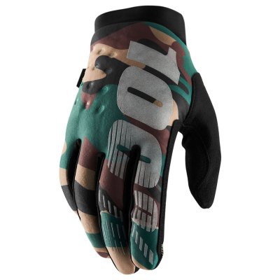Rukavice 100% Brisker camo/black