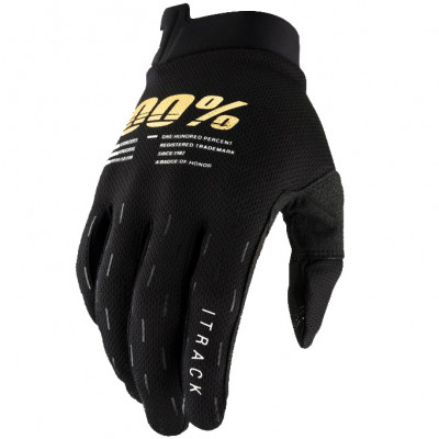 Rukavice 100% Itrack black/gold