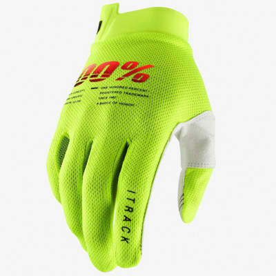 Rukavice 100% Itrack fluo green