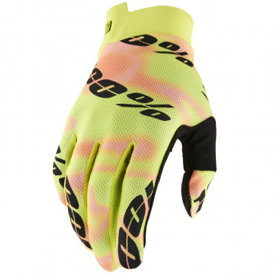 Rukavice 100% Itrack yellow/pink