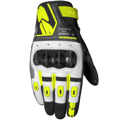 dámské rukavice Spidi G-Carbon Lady black/white/yellow fluo