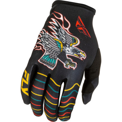 rukavice Fly racing Lite Americana USA 2026 black/red/gold