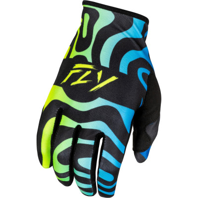 rukavice Fly Racing Lite 2025 black/blue/hi-vis
