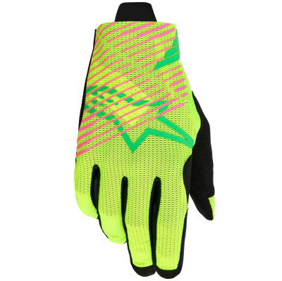 rukavice Alpinestars Radar Pro 2026 green/yellow fluo/pink fluo