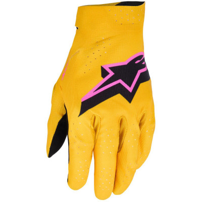 rukavice Alpinestars Supertech 2026 gold/black/pink fluo