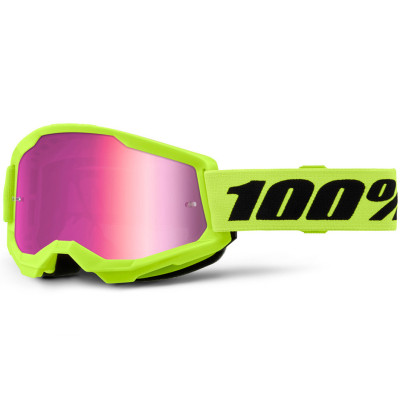 dětské brýle 100% Strata 2 Junior neon yellow pink lens