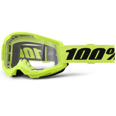 brýle 100% Strata 2 New USA Neon Yellow clear lens
