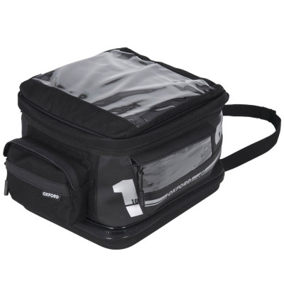 tankbag na motocykl Oxford F1 QR black s rychloupínacím systémem na víčka nádrže