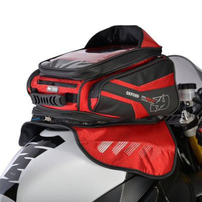tankbag na motocykl Oxford M30R black/red s magnetickou základnou