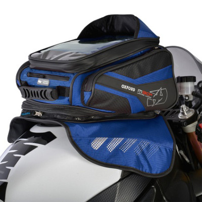 tankbag na motocykl Oxford M30R black/blue s magnetickou základnou