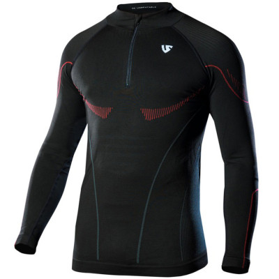 triko s dlouhým rukávem Undershield Hero Long sleeve zip warm black 