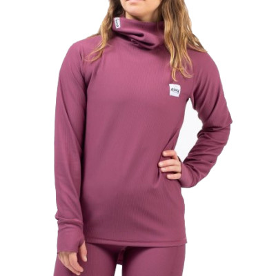 dámské triko Eivy Icecold Gaiter Rib Top pinkgundy