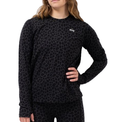 dámské triko Eivy Loose Fit Merino Wool Top black leopard