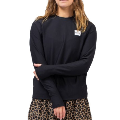 dámské triko Eivy Versa Loose Fit Rib Top black