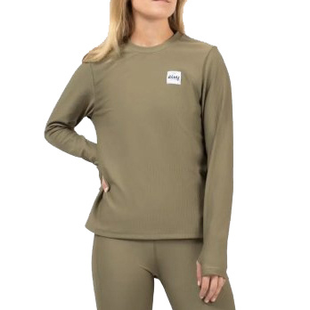 dámské triko Eivy Versa Loose Fit Rib Top olive