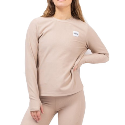 dámské triko Eivy Versa Loose Fit Rib Top sand
