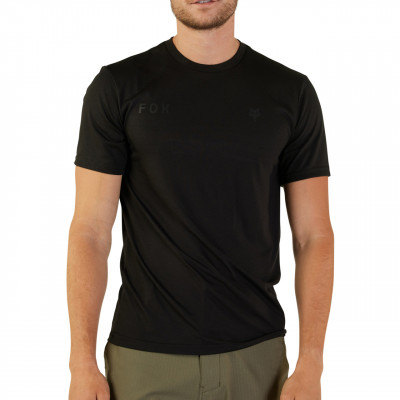 Triko Fox Wordmark Ss Tech Tee black