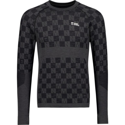 triko Mons Royale Ascender merino Seamless long sleeve forged iron / black