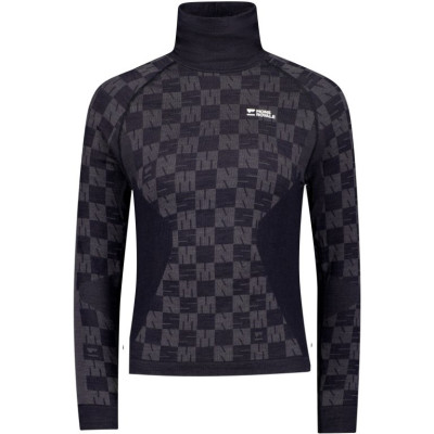 dámské triko Mons Royale Ascender merino mock neck LS wmns WMNS forged iron / black