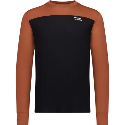 triko Mons Royale Yotei merino long sleeve sienna / black