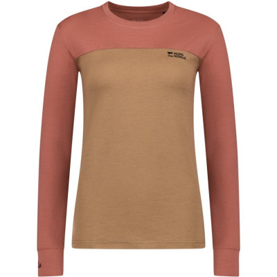 dámské triko Mons Royale Yotei merino long sleeve WMNS canyon rose / toffee