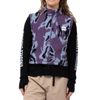 vesta Eivy Boxy Sherpa vest purple stray