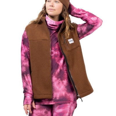vesta Eivy Lumberjackie Sherpa vest brown