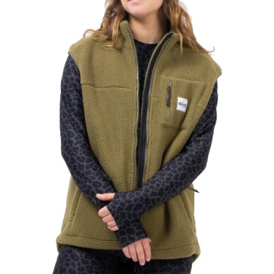 vesta Eivy Lumberjackie Sherpa vest olive