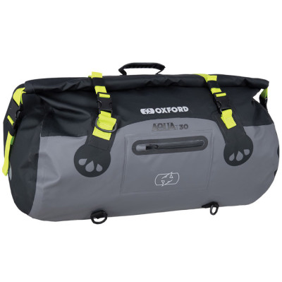 vodotěsný vak Oxford Aqua T-30 Roll Bag black/grey/yellow fluo 30l