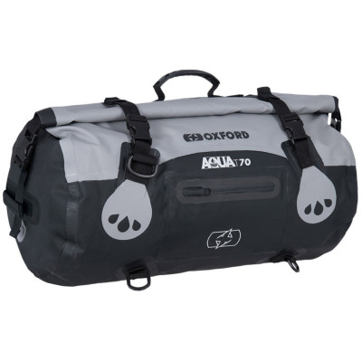 vodotěsný vak Oxford Aqua T-70 Roll Bag grey/black 70l