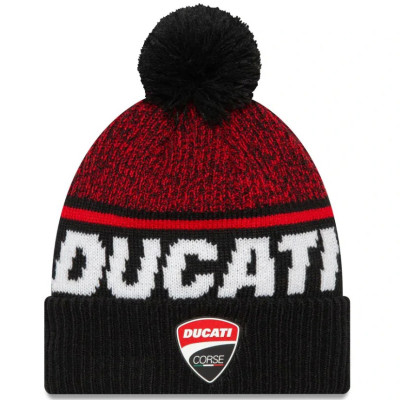 zimní čepice Ducati black/red